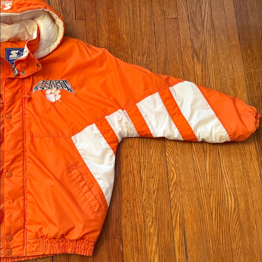 90’s Clemson STARTER Vintage Puffer Jacket - Picture 7 of 16